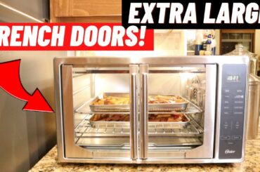 Oster Air Fryer Countertop Toaster Oven | French Door Extra Larger Stainless Steel