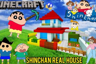 Shinchan Masao Himawari Kazama Harry Made a Real Shinchan House in Minecraft Survival GREEN GAMING