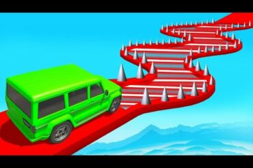 1000% IMPOSSIBLE ZIG ZAG LASER PARKOUR SPIKE RACE IN GTA 5