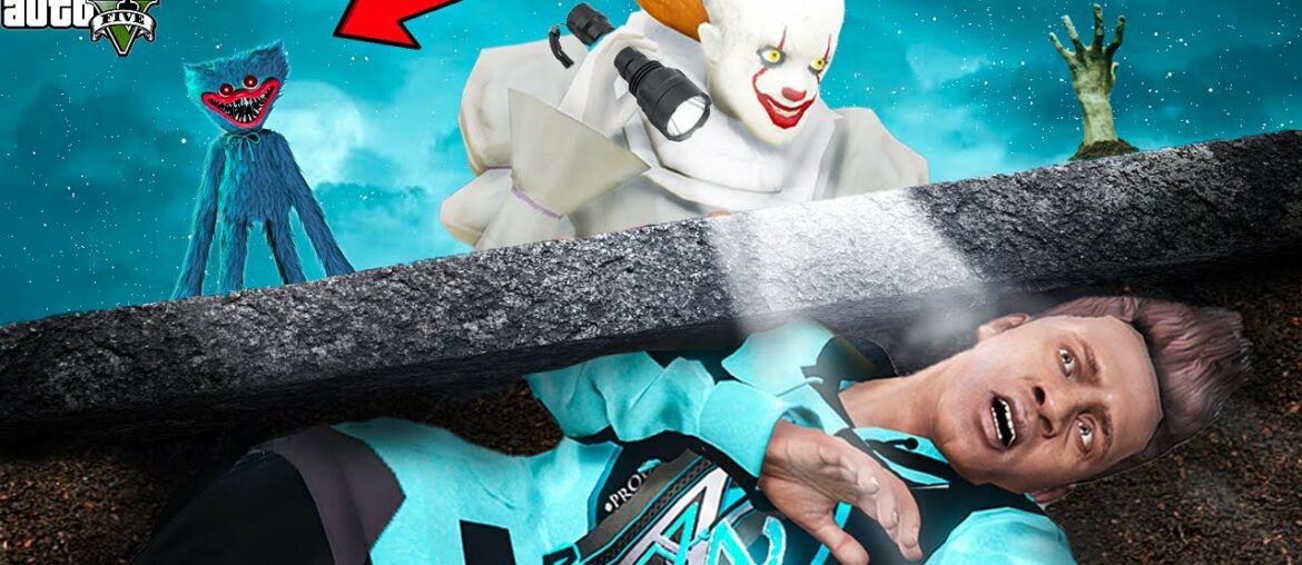 Franklin Hiding From Pennywise & Huggy Wuggy | Haunted Hide & Seek In GTA 5 Franklin Hiding From Pennywise & Huggy Wuggy | Haunted Hide & Seek In GTA 5