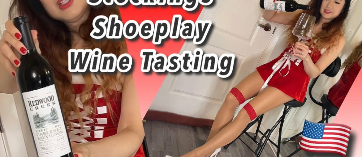 Santa Dress Stockings High Heels Wine Tasting, Pantyhose Nylons, Stilettos Pumps Shoeplay Dangle Santa Dress Stockings High Heels Wine Tasting, Pantyhose Nylons, Stilettos Pumps Shoeplay Dangle