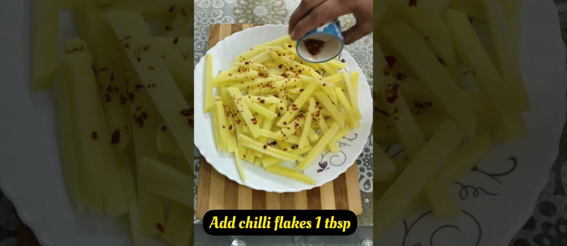 Instant chilly garlic french fries recipe | McD jaise french fries #frenchfriesrecipe #viralshorts