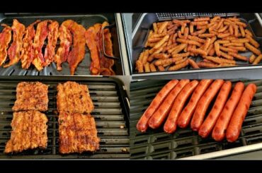 Bacon, Square Burgers, Hot dogs, French Fries Target Gourmia Foodstation Grill & Air Fryer