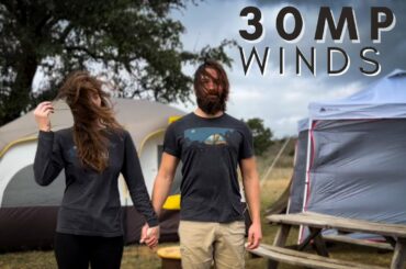 Camping In High Winds | Exploring Fredericksburg Texas (Tent Camping/Full Time Explorers)