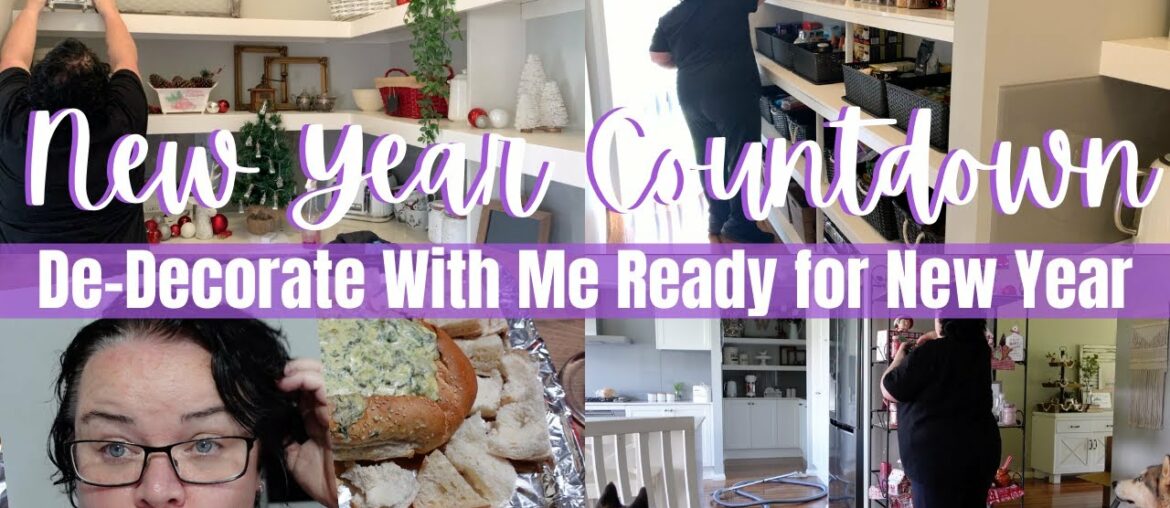 NEW YEAR COUNTDOWN | DAY 1 | TAKING DOWN THE CHRISTMAS DECORATIONS | KITCHEN & DINING CLEAN WITH ME