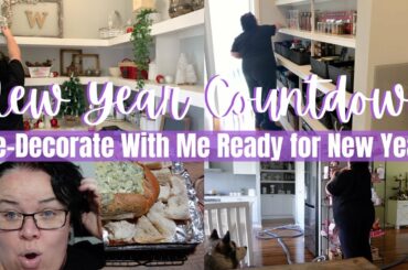 NEW YEAR COUNTDOWN | DAY 1 | TAKING DOWN THE CHRISTMAS DECORATIONS | KITCHEN & DINING CLEAN WITH ME