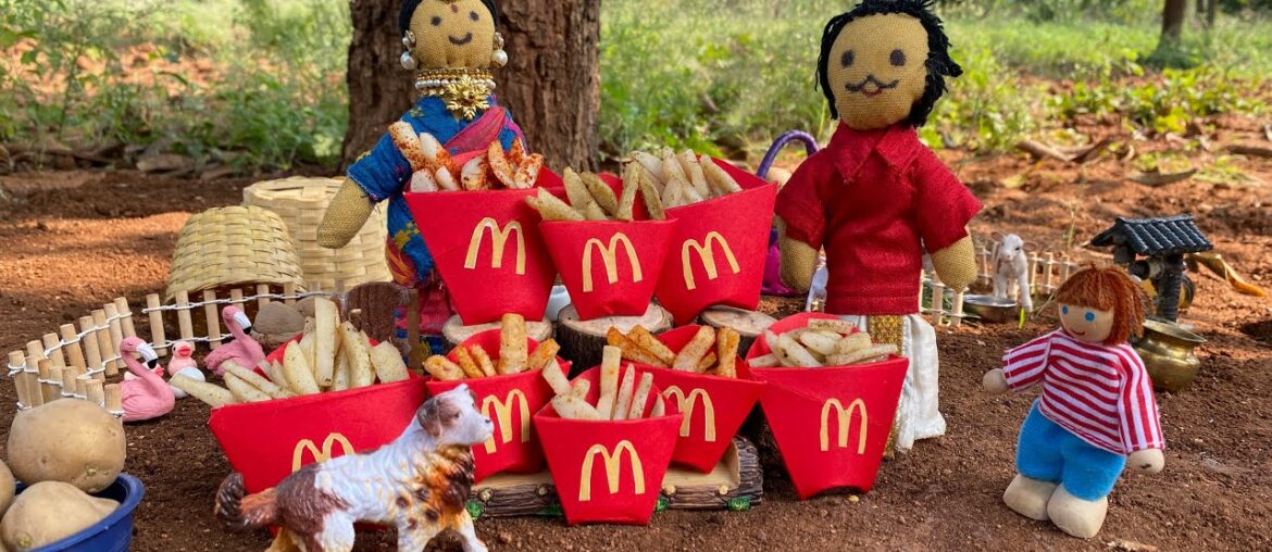 Yummy Miniature MCDONALDS French Fries | Cooking French Fries | Mini Food In Telugu | Tiny Food