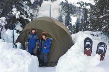 Hot Tent Camping in Deep Snow