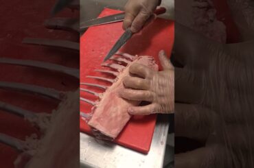 lamb rack ||making lamb chops || #shorts ||cooking side