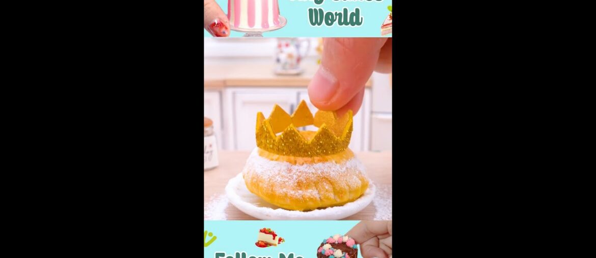 Yummy Miniature GALETTE DES ROIS Recipe For French's New Year#Shorts #TinyCakesWorld #miniaturecake