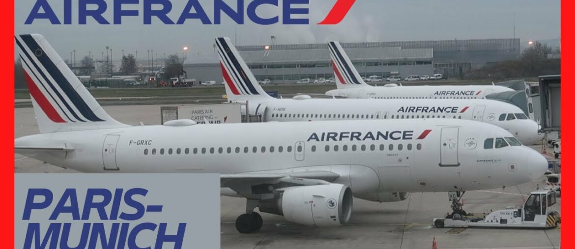 Excellent AIR FRANCE flight from Paris to Munich! + Business Lounge Terminal 2F! FLIGHT REVIEW