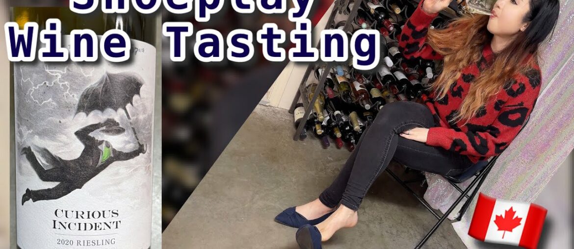Flats Shoeplay Shoes Dangle Wine Tasting, Legs Feet Model, Canadian Riesling Flats Shoeplay Shoes Dangle Wine Tasting, Legs Feet Model, Canadian Riesling