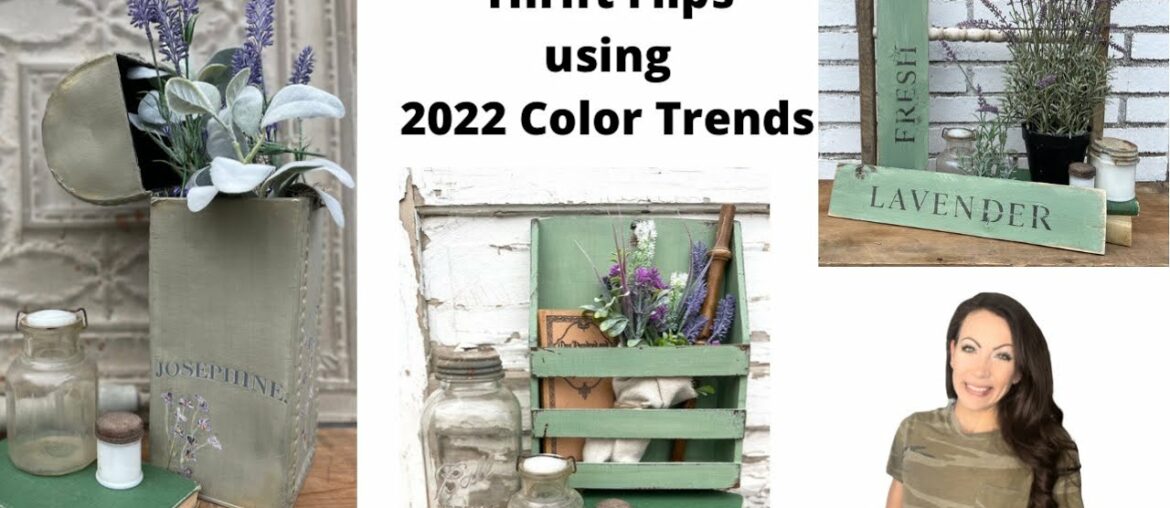 Thrift Flips for Profit | 2022 Pantone Color Trends | 2022 DIY Home Decor | French Country Flips