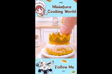 Miniature GALETTEDES ROIS Recipe For French's New Year #Shorts #MiniatureCookingWorld #Miniaturecake