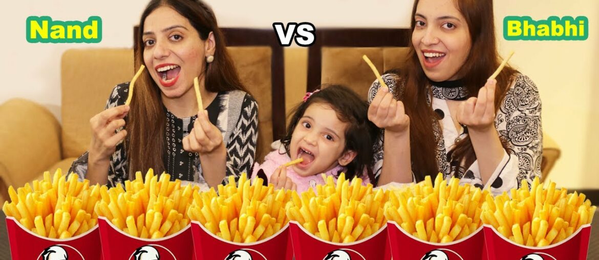 KFC French Fries Challenge Between Nand & Bhabhi | Ayesha & Momina KFC French Fries Challenge Between Nand & Bhabhi | Ayesha & Momina