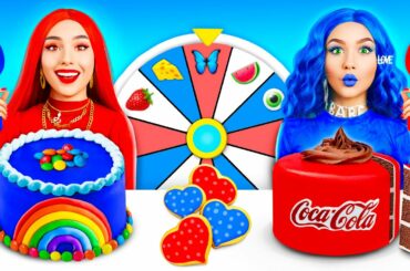 Red VS Blue Cake Decorating Challenge |One Colored Decorating Ideas for Sweets by RATATA CHALLENGE