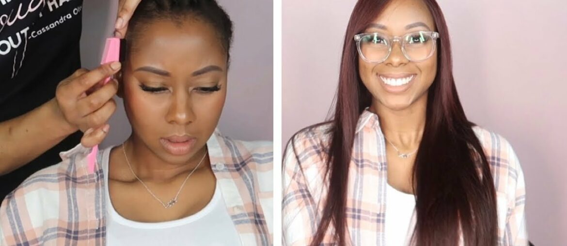 Slaying My Sisters Hair for her Birthday | Wine Red Glueless Wig Install | Cassandra Olivia Slaying My Sisters Hair for her Birthday | Wine Red Glueless Wig Install | Cassandra Olivia