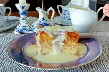 French Toast Bread Pudding with Vanilla Sauce | Easy Breakfast Recipe