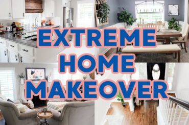 DIY EXTREME HOME MAKEOVER MARATHON! KITCHEN, LIVING & DINING ROOM & ENTRYWAY MAKEOVER ON A BUDGET!