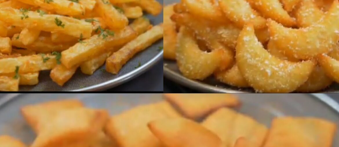 3 Simple and Quick Crispy French Fries Recipes ! Will delight the whole family ! 3 Potato Recipes !