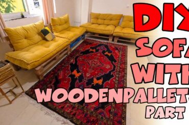 How to Make a French Mattress Cushion----- How To Create A Beautiful Pallet Sofa=Part 1