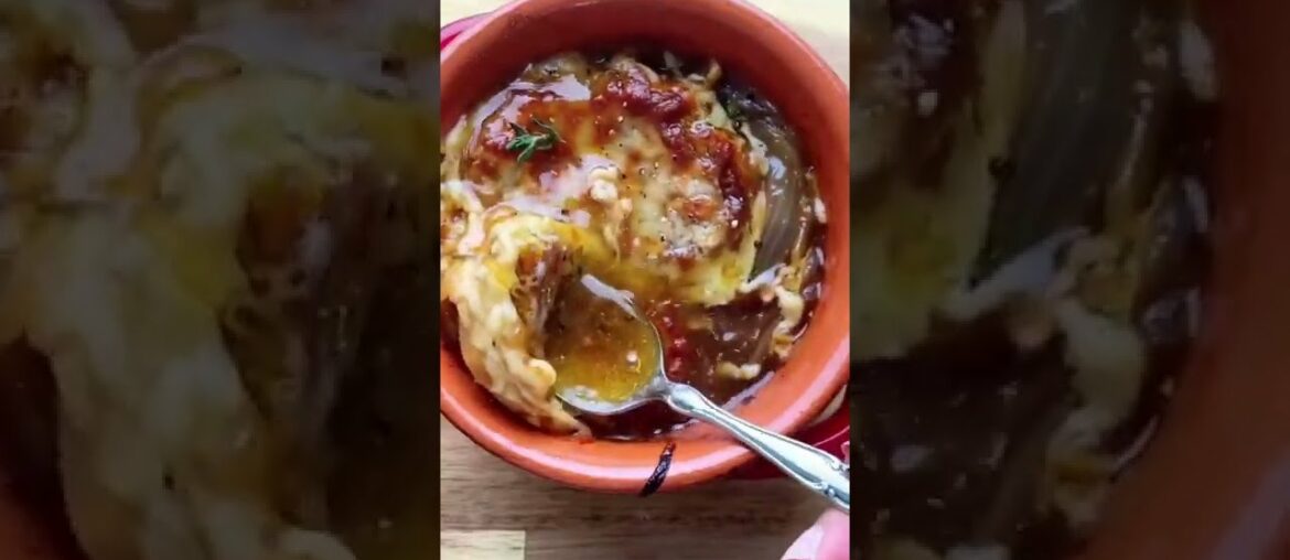 vegetarian french onion soup | cooking recipes #shorts