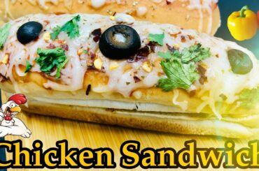 Chicken Sandwich Recipe l French style l how to make chicken sandwich Quick l Bay Kitchen om