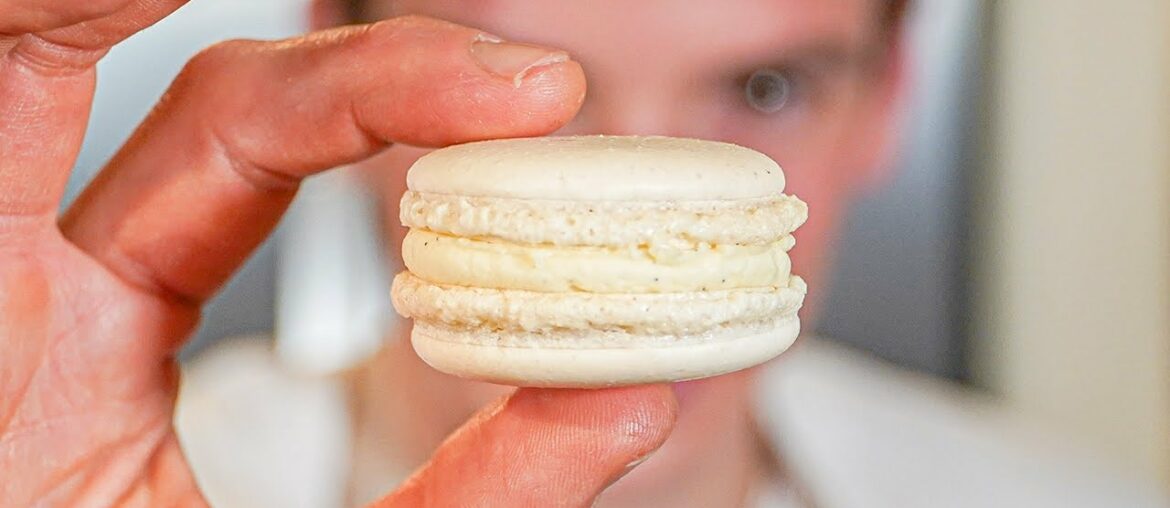French Vanilla Macarons With Valrhona Ivoire White Chocolate