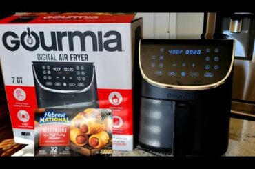 Gourmia 7qt FRY FORCE 360 Digital Air Fryer with 12 in one GAF716 Hebrew National Pigs in a Blanket
