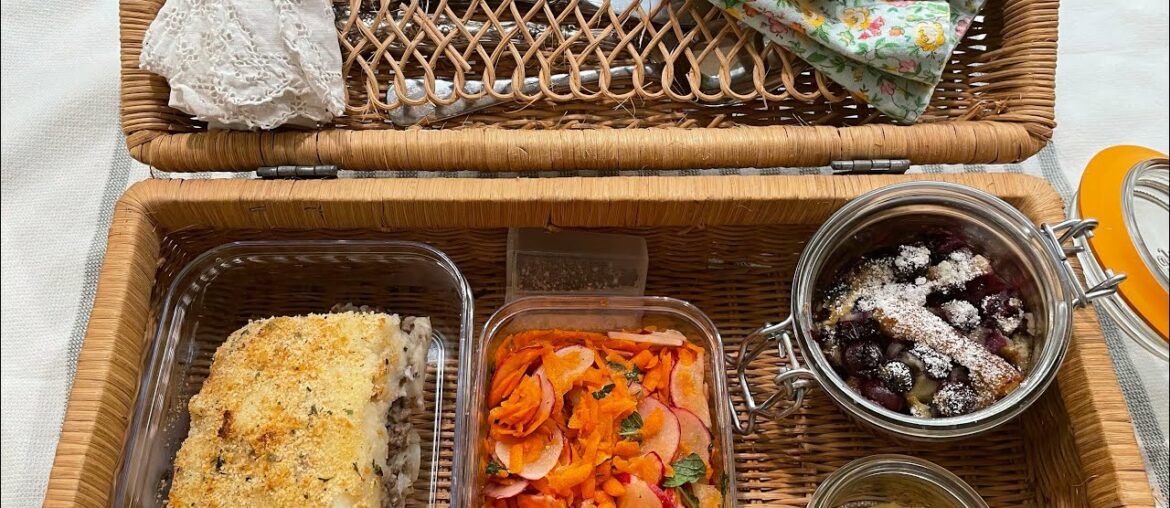 FRENCH FOUR-COURSE MEAL IN A BASKET / Episode 5: classic hachis parmentier and delicious clafoutis