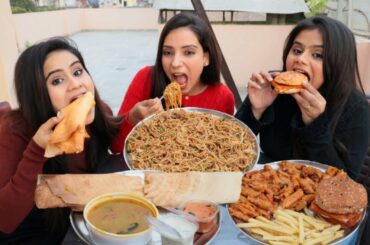 Masala Dosa, Pasta, French Fries, Butter Paneer Burger, Chow Mein Eating Challenge | Food Challenge