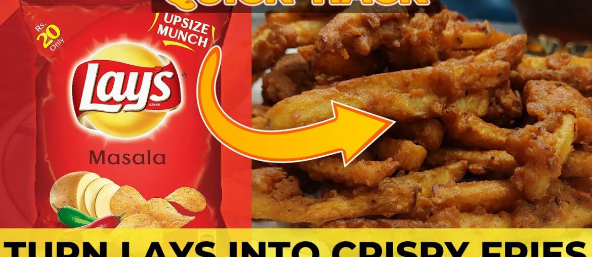 Turn Lays into Crispy Potato masala fries | Masala French Fries Recipe - Crispy Potato Finger Chips