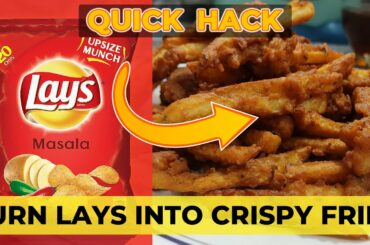 Turn Lays into Crispy Potato masala fries | Masala French Fries Recipe - Crispy Potato Finger Chips