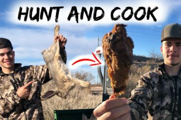 Fried WILD RABBIT Taste Test!! (Rabbit Hunt and Cook)