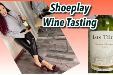 Flats Dangle Shoeplay Wine Tasting, Leather Tights Pants, Legs Feet Model