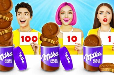 100 Layers of Chocolate Food Challenge | Yummy Battle with Chocolate for 24 HRS by RATATA CHALLENGE