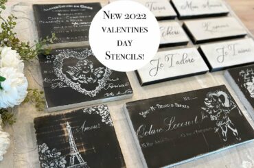 Easy How To Stencil A Sign | New 2022 Stencils | French Style Valentines Day Stencil