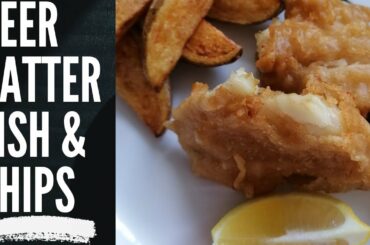Fish & chips (Beer battered cod, triple cooked chips, crushed minted peas) homemade | step by step
