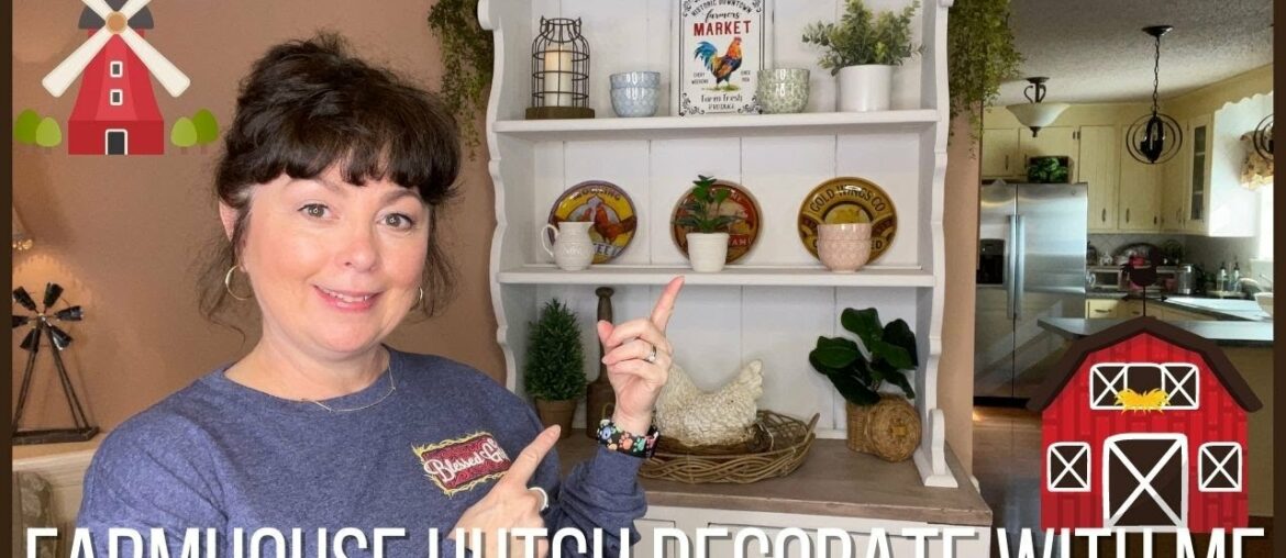 New Farmhouse Hutch Decorate With Me 2022 | Farmhouse Decor