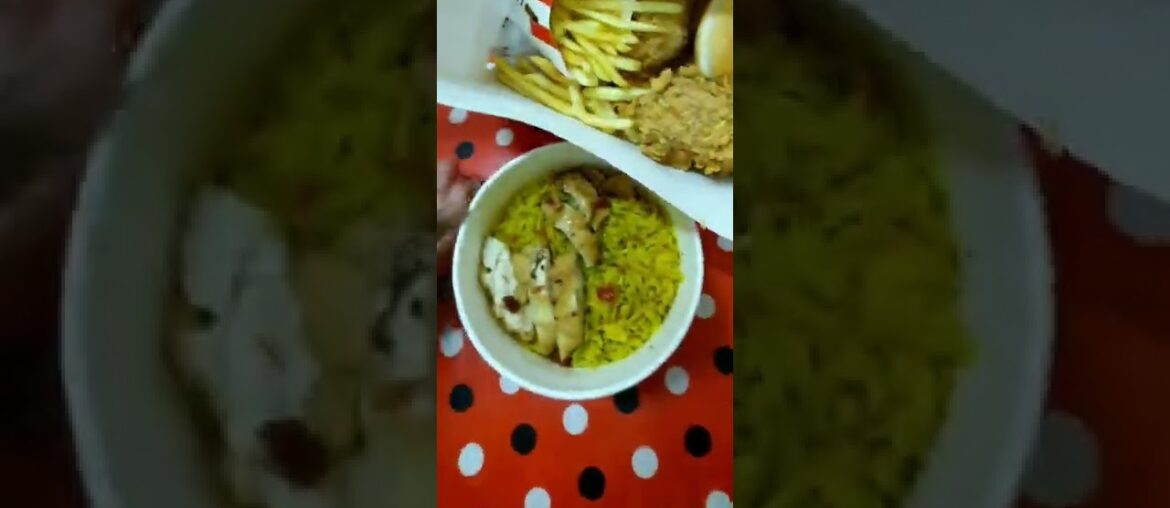KFC | FOOD UNBOXING | FRIED CHICKEN |FRENCH FRIES | RIZO RICE #kfc #short