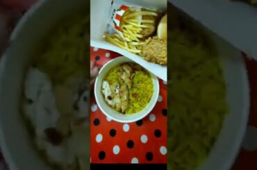 KFC | FOOD UNBOXING | FRIED CHICKEN |FRENCH FRIES | RIZO RICE #kfc #short