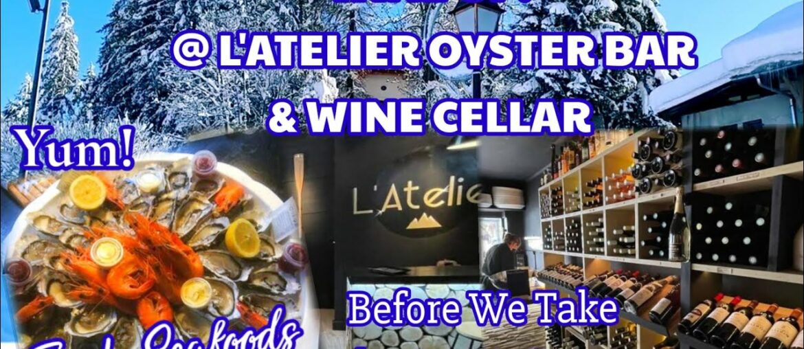 MEGEVE WINTER VLOG PART 2| L'ATELIER OYSTER BAR & WINE CELLAR|SCENIC ROUTE+FRENCH ALPS MOUNTAINS