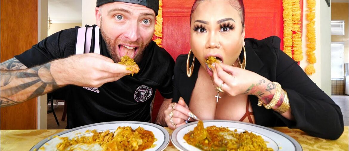 Eating PUNJABI FOOD with @LovelyMimi at INDIAN HOME RESTAURANT in Riverside, California!!