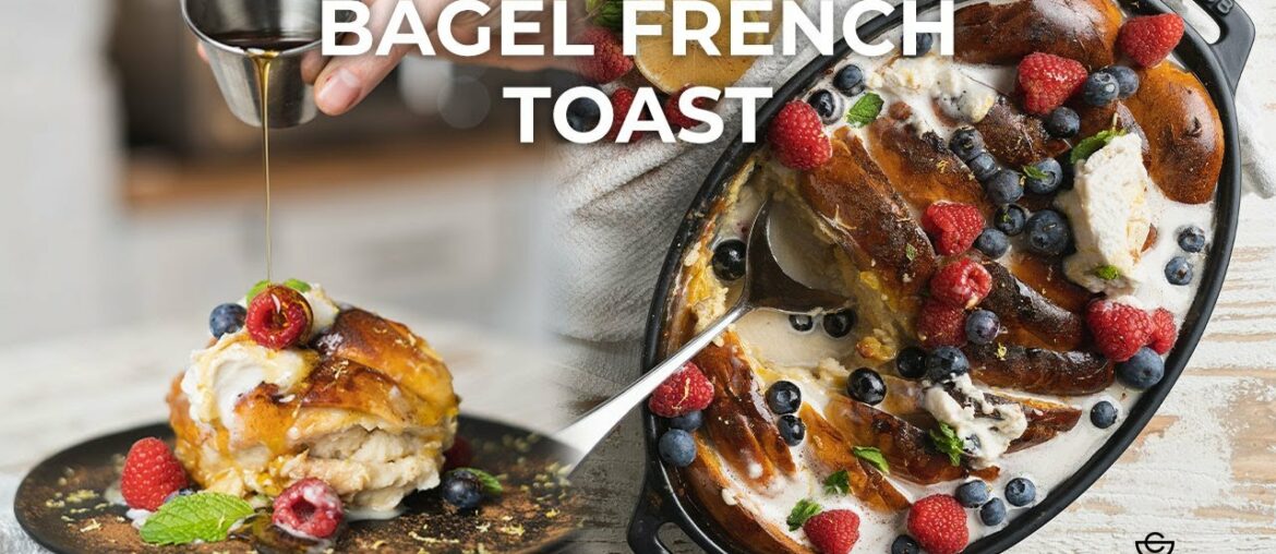 Delicious Baked BAGEL French Toast Recipe