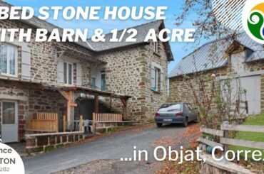 FRENCH HOME FOR SALE - Pretty stone house with 3 bedrooms, barn and garden in Correze