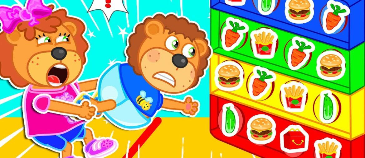 Vegetables or French Fries? Learns Healthy Food Choices. Kids Healthy Habits | Lion Family | Cartoon
