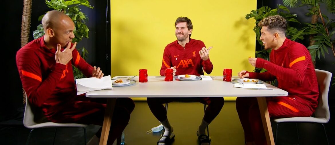 'Bobby will leave a tip' | Alisson, Fabinho & Firmino sample 'The Joy of Eating'