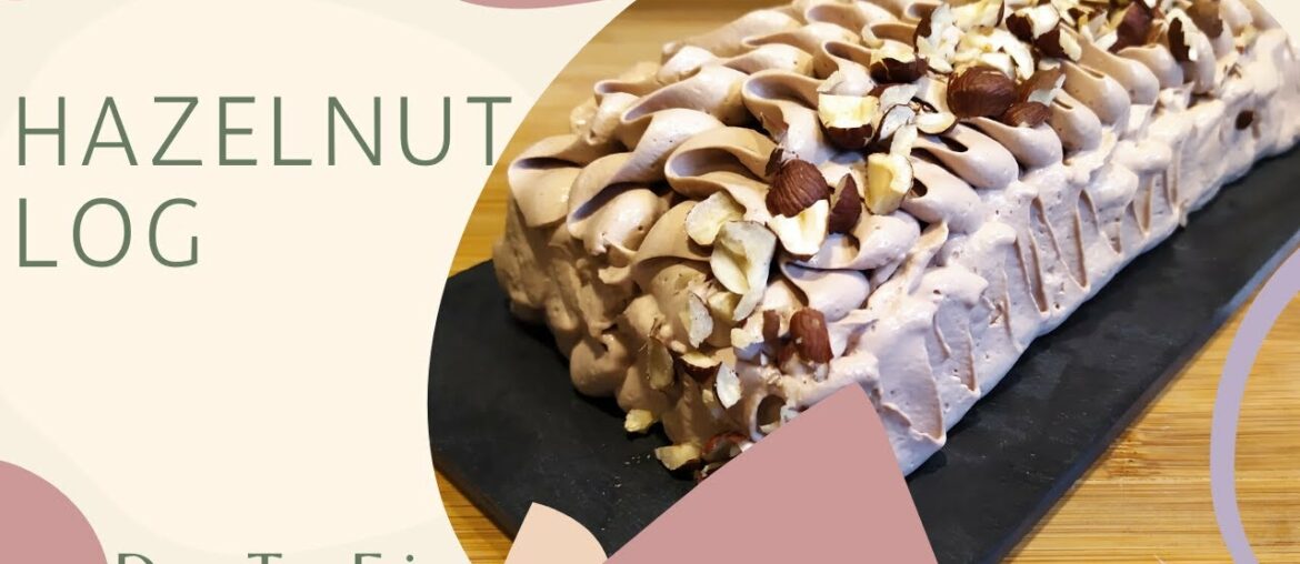 how to make: A chocolate-hazelnut log all on an ultra gourmet and effective hazelnut biscuit.