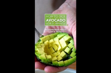 Crazy Super Simple Way to Dice Avocados! Another Healthy Mediterranean Kitchen #shorts