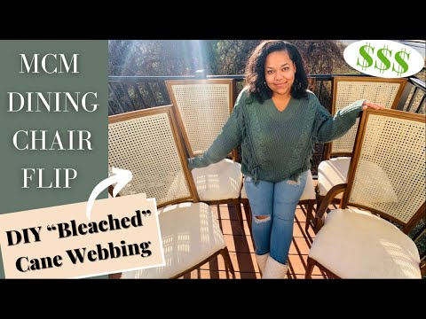 FLIPPING MID CENTURY DINING CHAIRS FOR PROFIT + PAINTING RATTAN CANE WEBBING | MELANADE BEAUTY FLIPPING MID CENTURY DINING CHAIRS FOR PROFIT + PAINTING RATTAN CANE WEBBING | MELANADE BEAUTY
